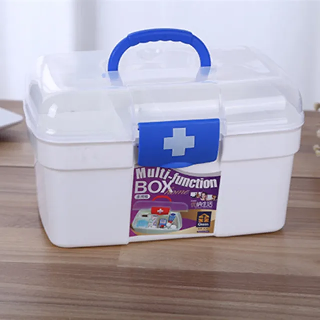 Random Colo Home Family 2 Layers Health Care Pill Chest Box Medical