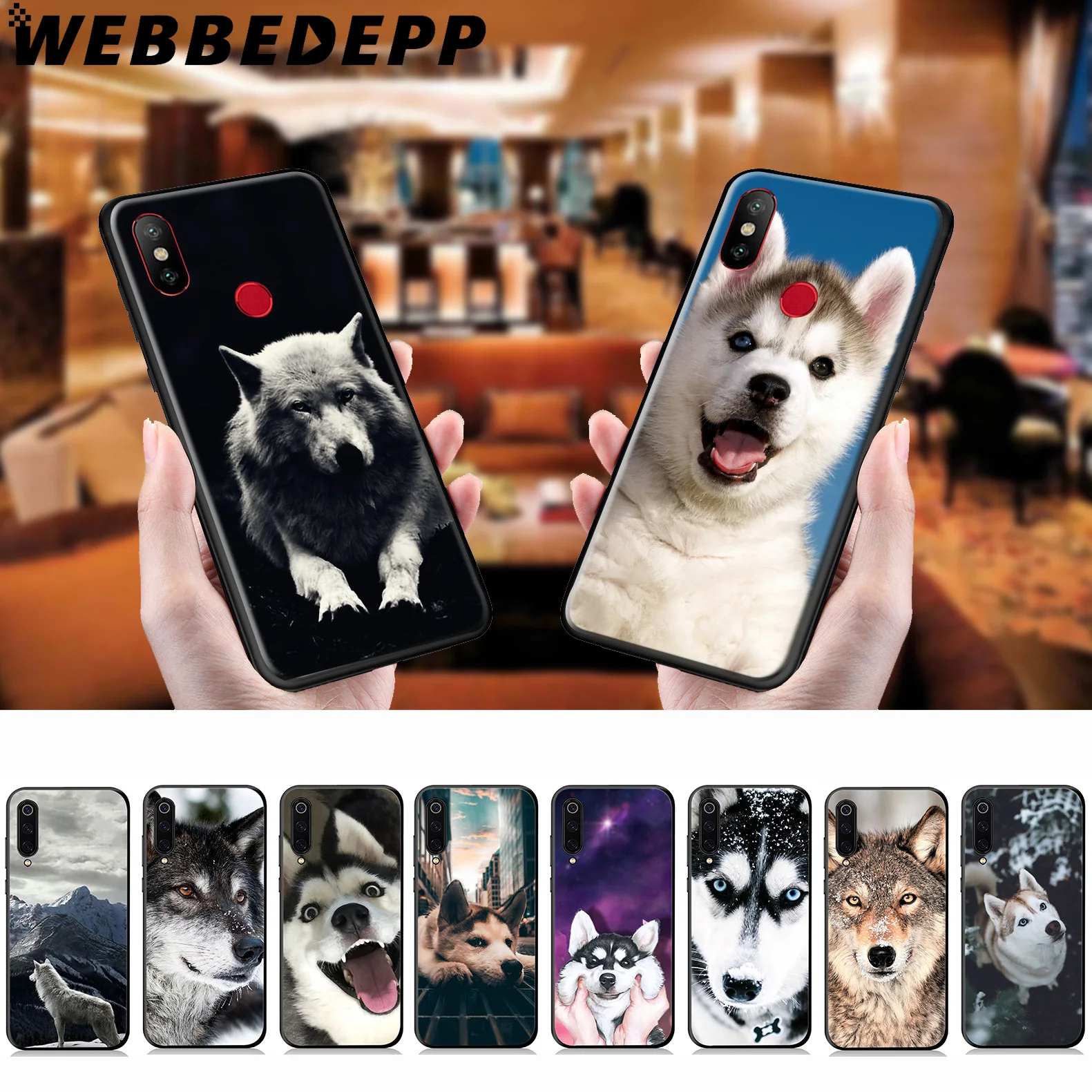 WEBBEDEPP Husky Cute Simple Wolf Soft Case for Xiaomi Mi 9T 9 8 SE 6 A1 A2 A3 Lite MiA1 MiA2 MiA3 F1 MAX 3 Mi8 CC9E CC9 |