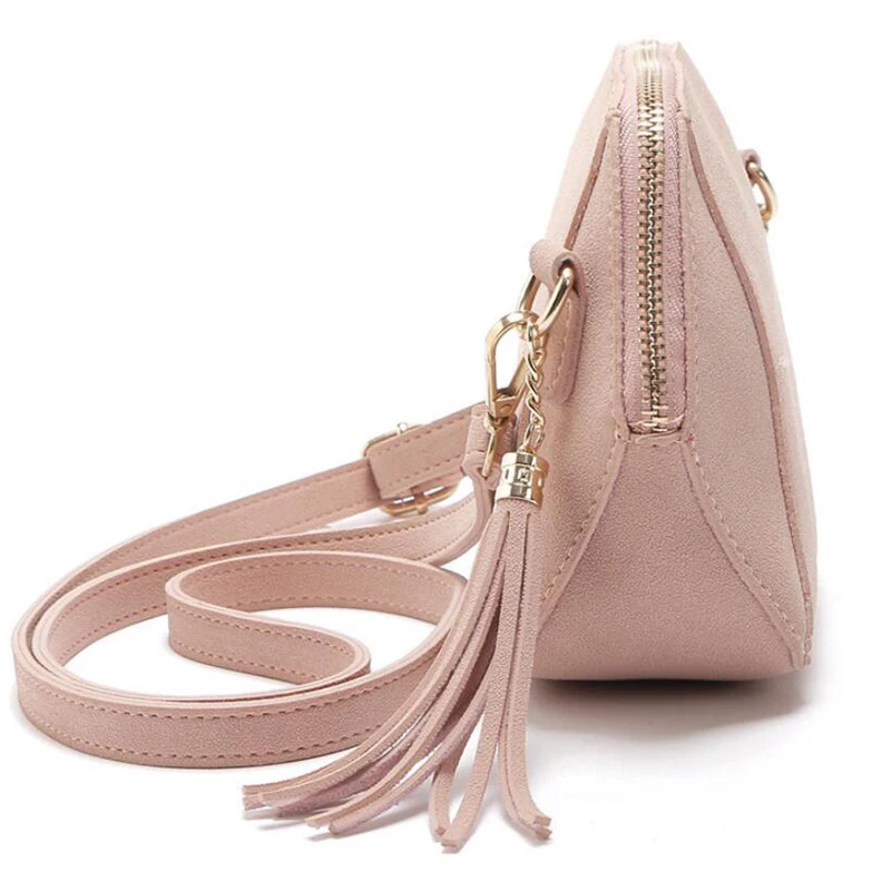 Nubuck أكياس Crossbody للنساء شرابة حقيبة يد البسيطة حقيبة كتف الإناث بو الجلود رفرف رخيصة حقيبة ساع الصلبة