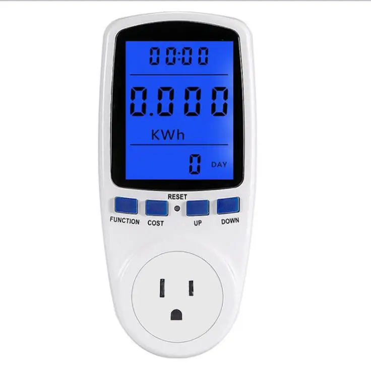 

US Plug Digital Energy Meter Wattmeter Energy Analyzer with Backlight Electronic Power Meter Record Volt Voltage Outlet Socket
