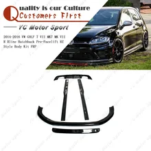 Fibra De Vidro FRP Body Kit Fit Para 14-16 GOLF 7 MK7 VII MK VII R Rline HB Pré-Facelift Estilo Frente Lip RZ Saia Lateral Difusor Traseiro