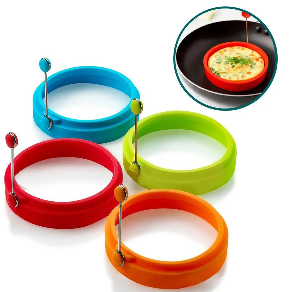 

1 Pc 4 Colors Silicone Egg Ring Mold DIY Round Breakfast Silicone Egg Molds Pancake Cooking Tools Kitchen Accessories
