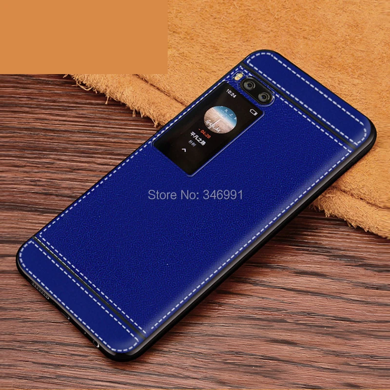 Smile Case for Meizu Pro 7 Plus 6GB 64GB 128GB Soft Black silicone Classic litchi stripes Meizu Pro 7 Plus Cover case leather