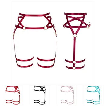 

Pentagram Stockings Suspender Strappy Harness Hollow Out Punk Goth Plus Size Elastic Belt Cosplay Festival Gift Waist Leg Garter