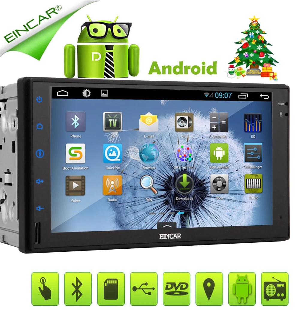 Sale Android 5.1 Map No-DVD Tablet GPS WiFi EQ 4-Core 7" Auto Car Stereo APP CD Autoradio Video Radio SD 1080P 9