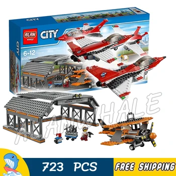 

723pcs City Airport Air Show Jet Plane Hangar Model Building Blocks 02007 Assemble Gifts Bricks Children Compatible With Lago