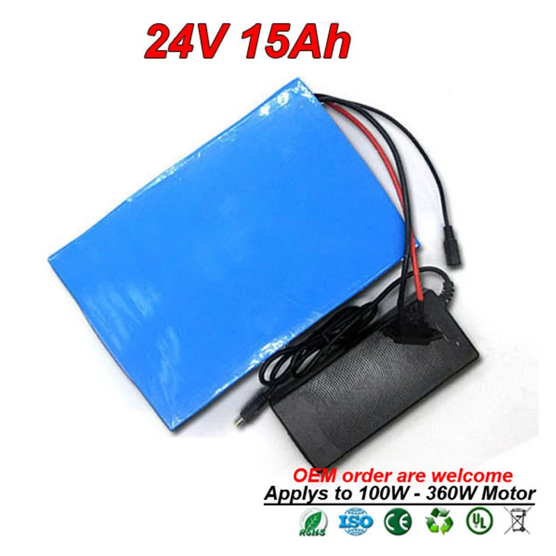 24V 15Ah 350W комплект литий ионных батарей для электровелосипеда Bafang 8Fun Motor No