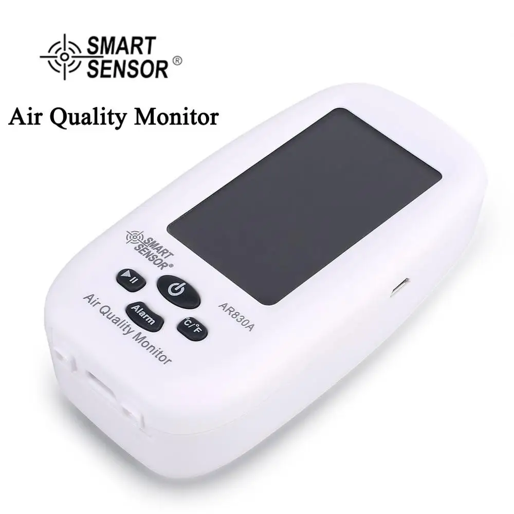 

SMART SENSOR Air Quality Monitor Gas Meter PM2.5 HCHO TVOC TEMP Detector Analyzer Handheld Tester Temperature Humidity Testing