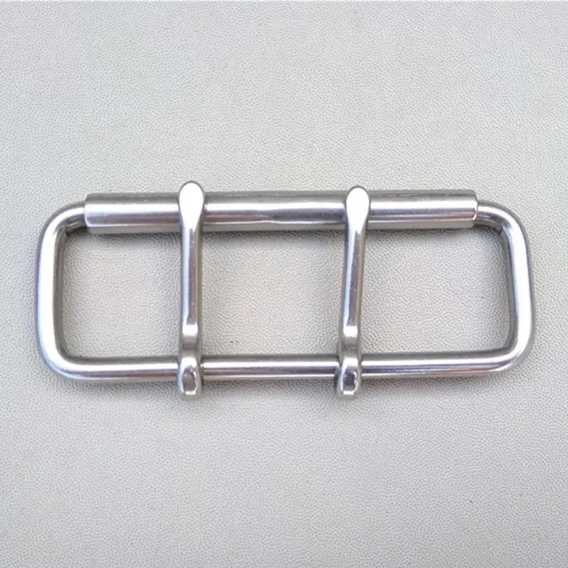 

Stainless Steel Belt Buckle For Waistband Bag Leather Buckle With Roller Double Pin Buckle 60mm Inner Width