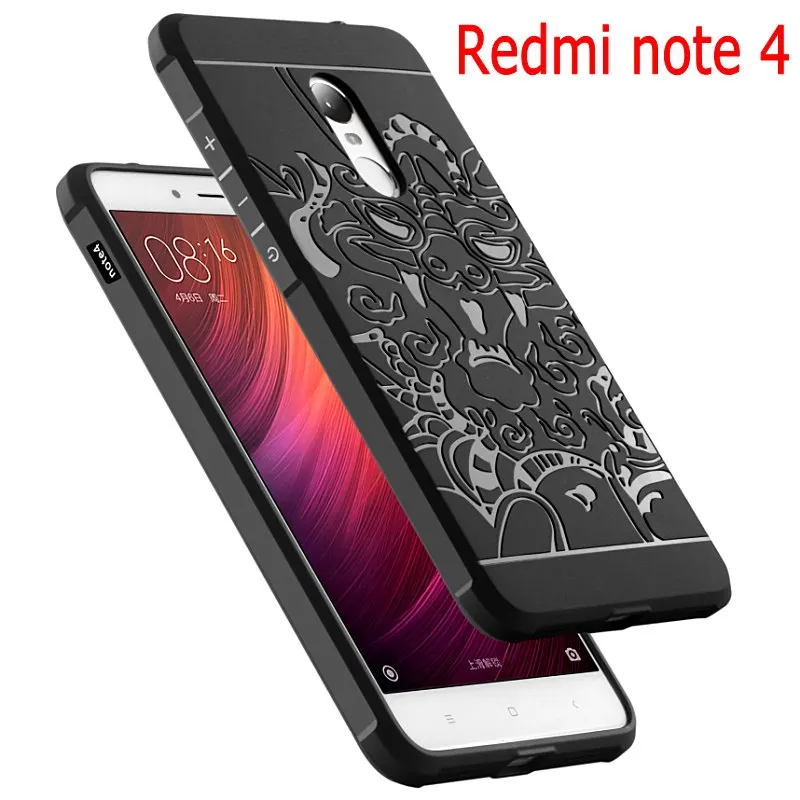 

Luxury business Blade series Pure and Chinese dragon Shield soft case cover for Xiaomi Redmi note 4 note4 hongmi note 4