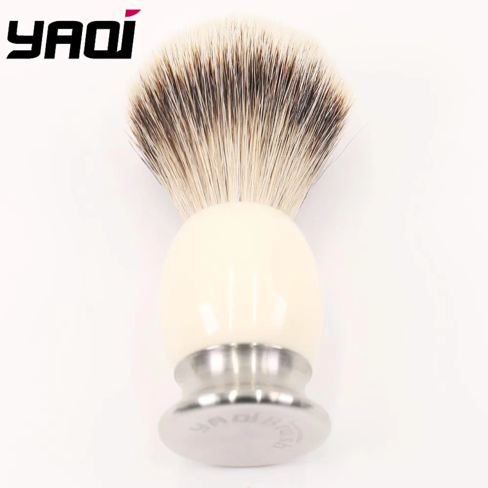 Yaqi 21 мм металлическая и акриловая ручка кисточка для бритья барсука|badger shaving