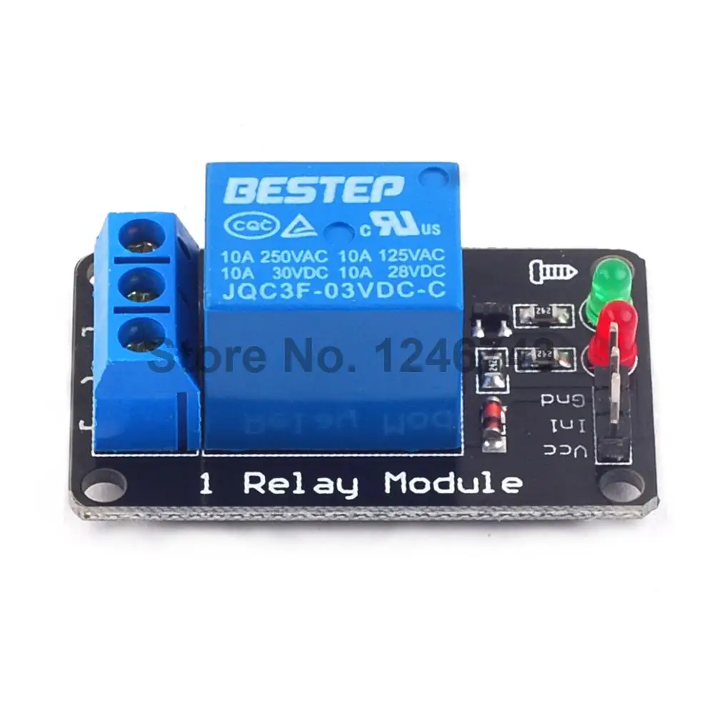2PCS 1 Channel 3V Relay Module with Lights without Optocoupler blackboard
