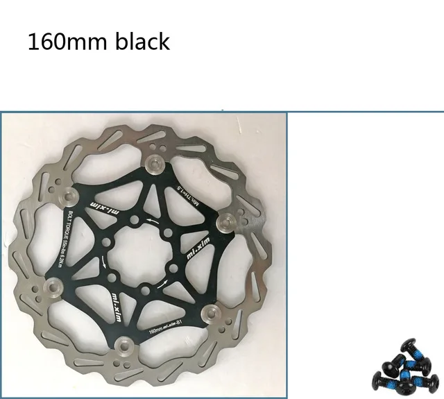 160mm Mi. Xim MTB велосипеда 160/180/203 мм B1 Горный Велосипед Велосипедный спорт поплавок плавающей дисковые роторы красный/синий/черный/золото для дисковый тормоз горного велосипеда - Цвет: 160mm