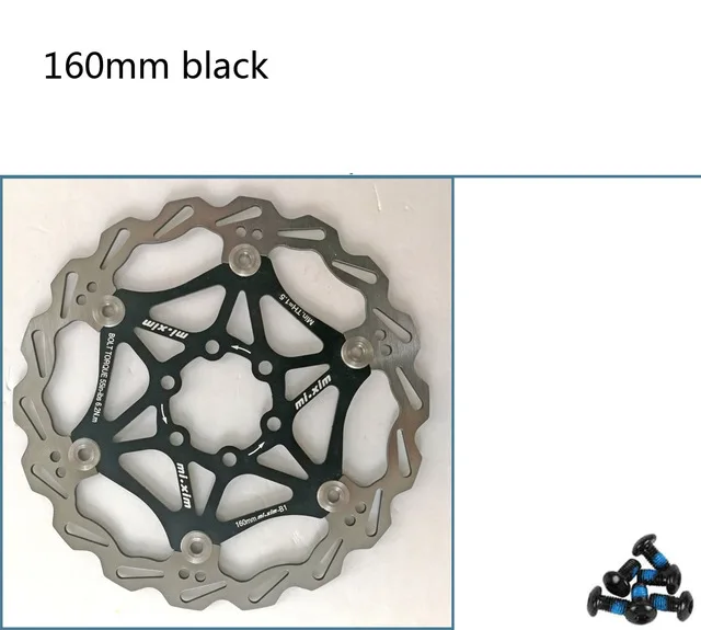 Mi. Xim MTB велосипеда 160/180/203 мм B1 Горный Велосипед Велосипедный спорт поплавок плавающей дисковые роторы красный/синий/черный/золото для дисковый тормоз горного велосипеда - Цвет: 160mm
