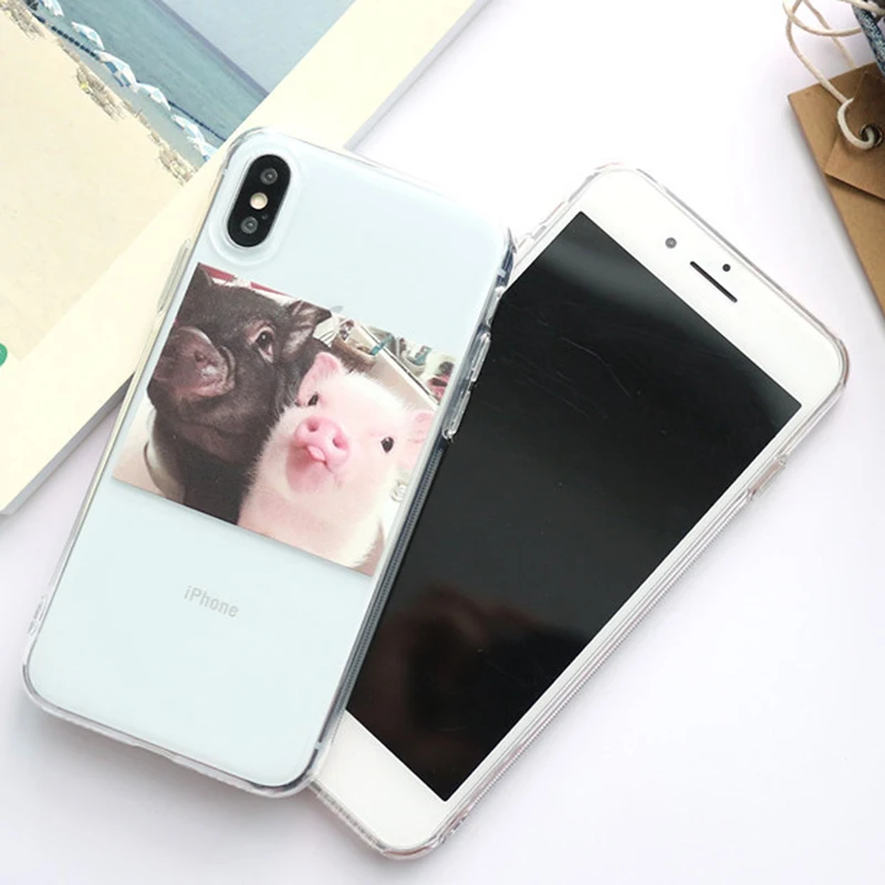 Чехол LACK с изображением милой свиньи Для iphone 11 11Pro Max XR X XS 6 6S 7 8 Plus пары прозрачный