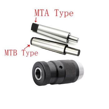 

1SET Keyless Drill Chuck 1-13mm B16 MT3/ B18 MT3 shank 1-16/B12 MT3 M12 Self Tighten Automatic Locking Chuck Morse Taper shank