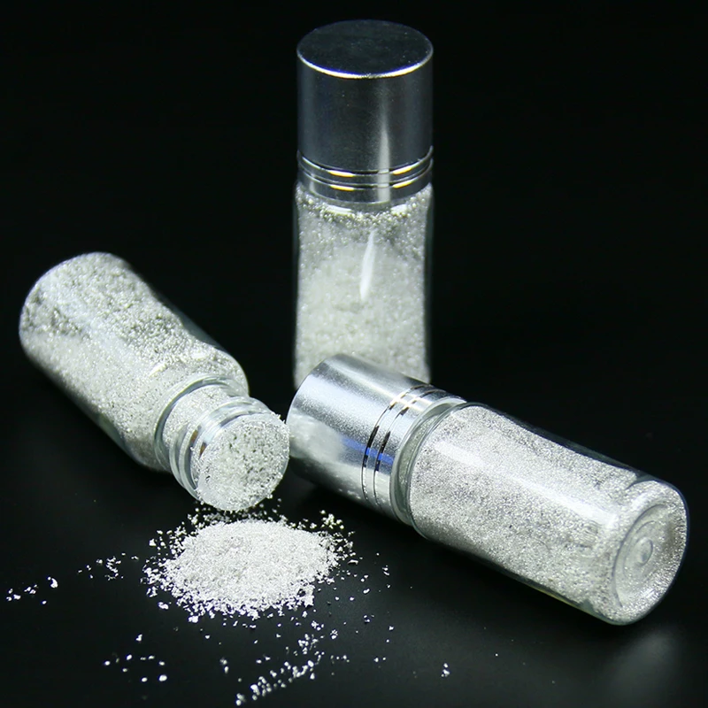 

0.1g one bottle, edible silver powder, silver dust, made of genuine leaf sheets, suits food decoration, skin care, food grade