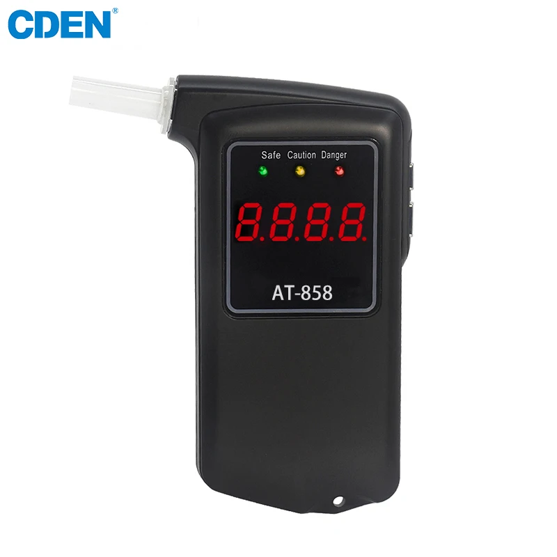 Semi-conductor Sensor Portable Breathalyzer Kit Accurate Display in Large LCD Screen Police Alcohol Breathalyzer with 5 Mouthpieces Alcohol Tester Digital Breath Alcohol Tester