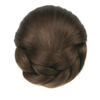 

Soowee 6 Colors Synthetic Hair Braided Chignon Brown Blonde Clip In Hair Bun Women Donut Hair Accessories Roller Hairpieces