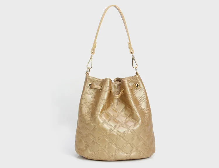 Micom Fashion Leather Drawstring Bucket Bag Women Vintage Tassel Messenger Ladies Handbags Crossbody Thread Shoulder Bags bao (2)