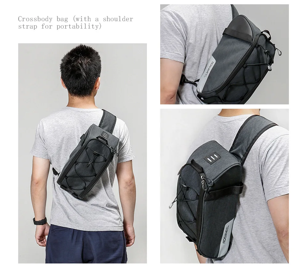 ROSWHEEL 141465 Multifunctional Bike Trunk Bag Commuter Bag