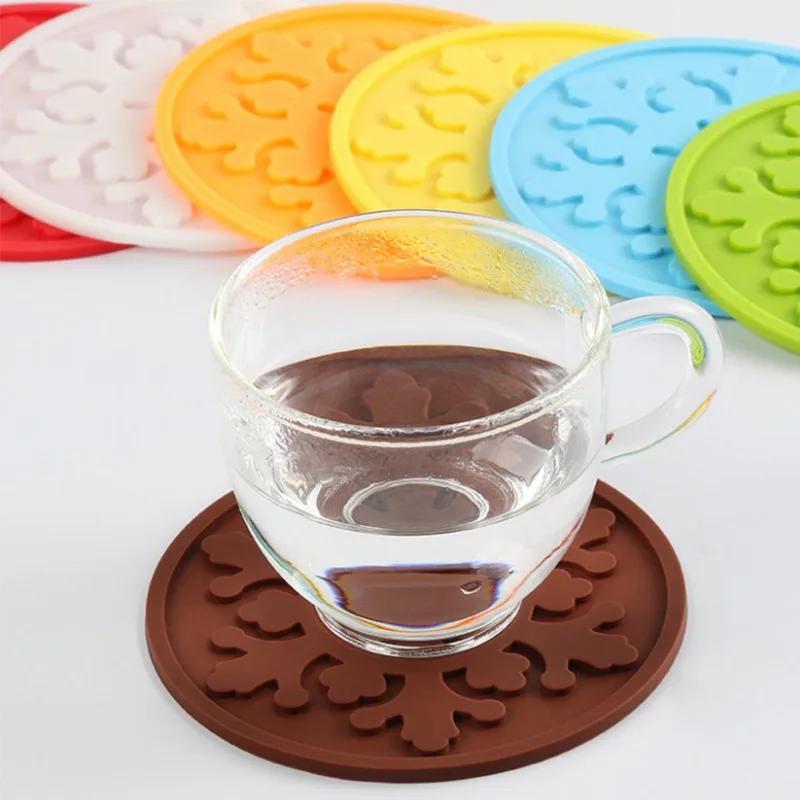 Hot Coaster Fruit Shape Silicone Cup Pad Slip Insulation Pad Cup Mat Pad Hot Drink Holder High
