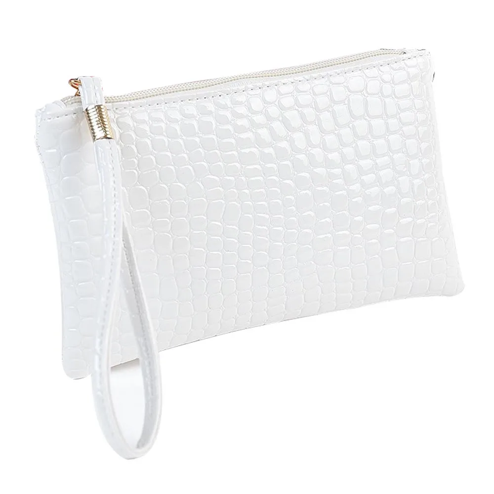 

Women Crocodile Leather Clutch Handbag Bag Coin Purse Crocodile Coin Purse Clutch Unisex solid color wallet
