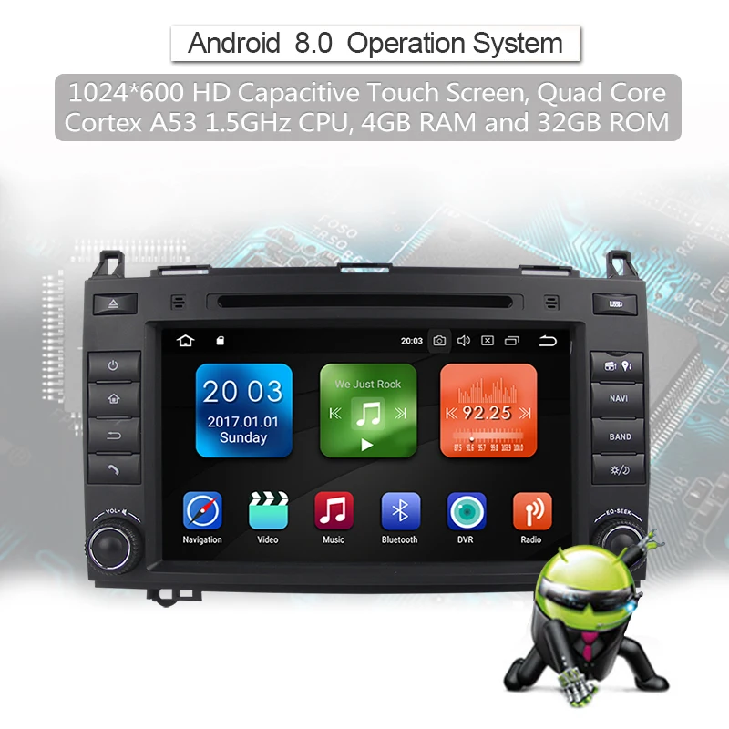 Perfect 8"IPS Car Multimedia Player GPS Android 8.1 2 Din DVD Automotivo For Mercedes/Benz/Sprinter/B200/B-class/W245/B170/W169 Radio 7 Perfect 8"IPS Car Multimedia Player GPS Android 8.1 2 Din DVD Automotivo For Mercedes/Benz/Sprinter/B200/B-class/W245/B170/W169 Radio 7