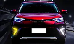 Для Toyota RAV4 2016 2017 2018 Внешний LED Габаритные огни День Туман свет лампы 2 шт