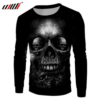 

UJWI Print Metal Skull Hoodies Dropshipping 3D Sweatshirt Men 2019 Autumn Winter Hip Hop Sportwears Crewneck Pullover Sweats 5XL