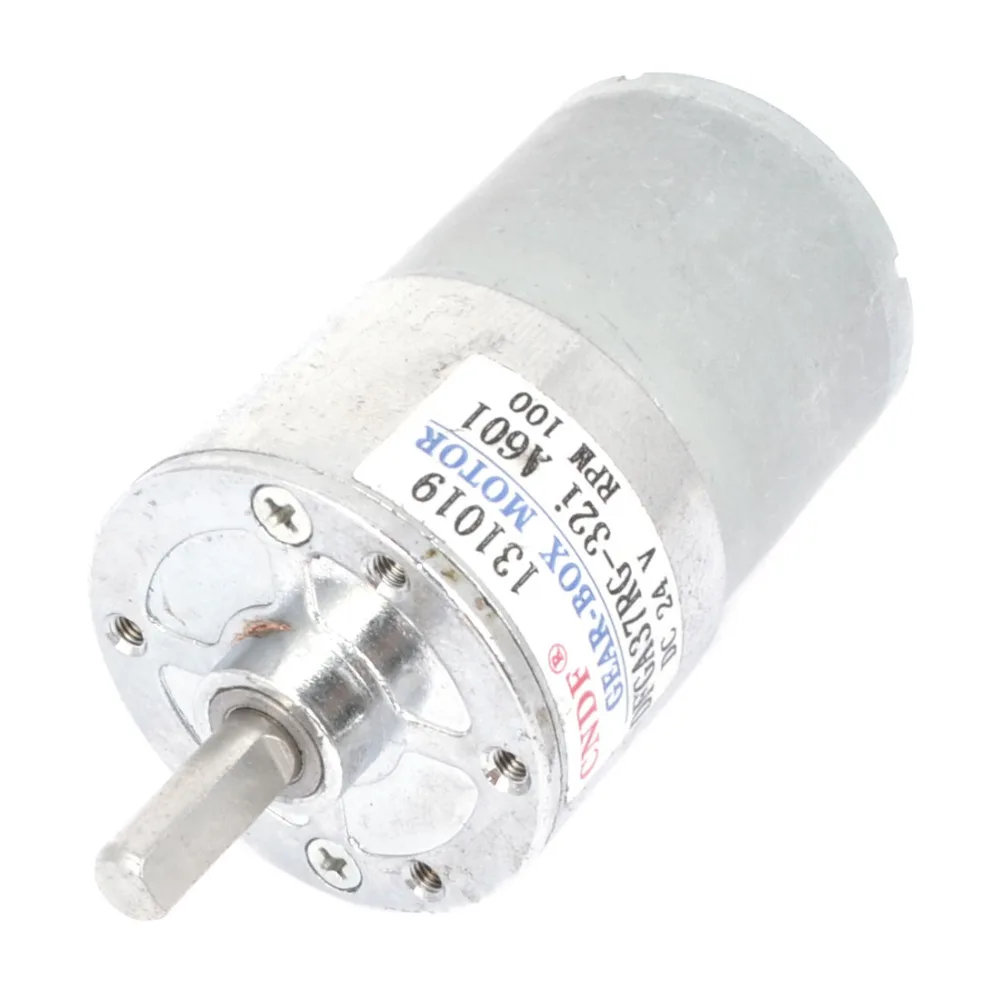 

UXCELL(R) High Quality 1Pcs Silver Tone Metal DC 24V 100RPM Rotation Output Speed Motor