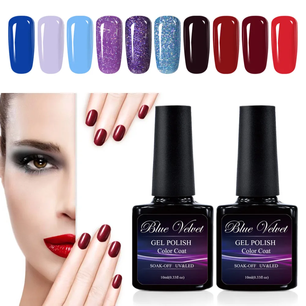 Buy Blue Velvet 10ml Soak Off Gel Nail Polish UV Lamps