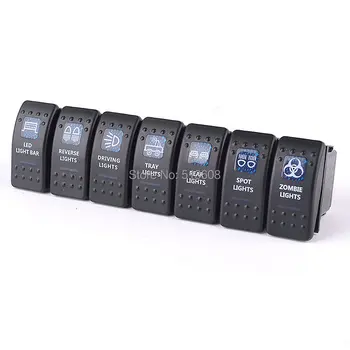 

IZTOSS Waterproof LED Indicator Light Rocker SPST ON-OFF Switch LED Light Bar