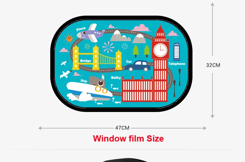 2 шт. милый мультфильм укладки Шторы анти Универсальный окна автомобиля ребенка солнцезащитные козырьки вредных ультрафиолетовых лучей