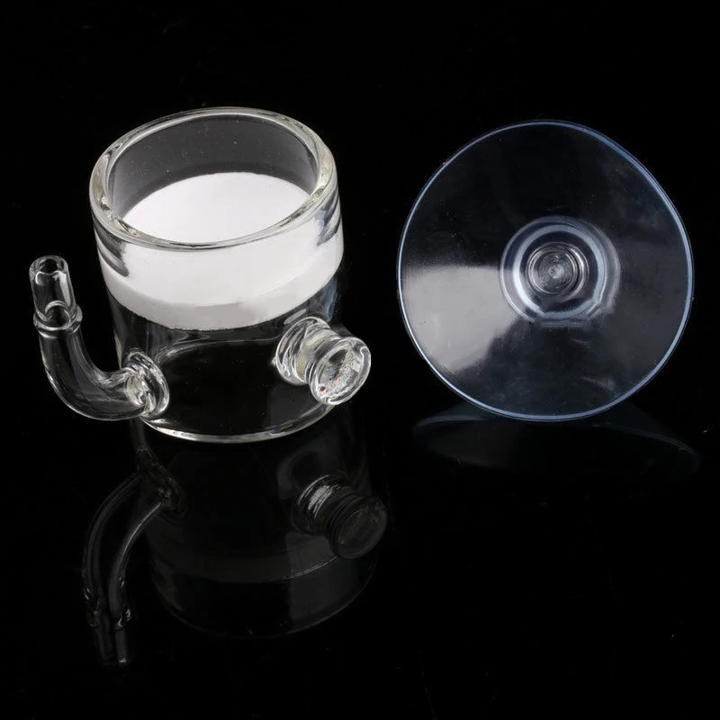 Прозрачный плоский аквариум пыльца CO2 диффузор стекло 25 мм Керамика+ присоска 1 комплект
