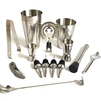 

HOT-13pcs 450/600 Cocktail Shaker Strainer Bar Ice Wire Mixed Drink Stainless Steel Colander Filter Bartender Cocktail Tool