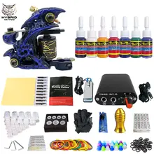 Полный комплект машины для татуировки для Liner Shader Электропитание педаль иглы ручка советы татуировки тело и искусство TK105-10