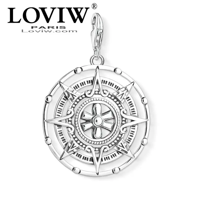 

Charm Pendant Maya Calendar thomas sabor Fashion Jewelry Vintage new 925 Sterling Silver Gift For Women Men Fit Bracelet