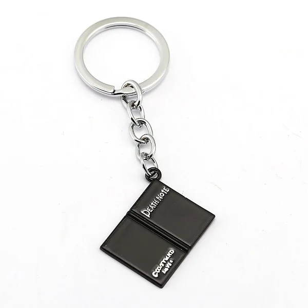 Japanese Anime keychains Death Note Lettering Black Notebook Keychain cosplay Theme Party Memorial Decoration Gifts keyring - Цвет: Черный