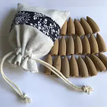 Природный аромат дыма 35 шт ткань мешок больше конус, ароматический пирамидки благовоний башня из сандалового дерева благовония