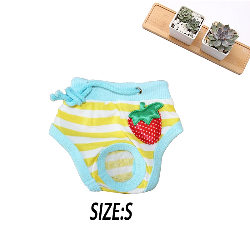 

Dog shorts Female Physiological menstruation stripe estrus Strawberry pet Cat and dog clothes
