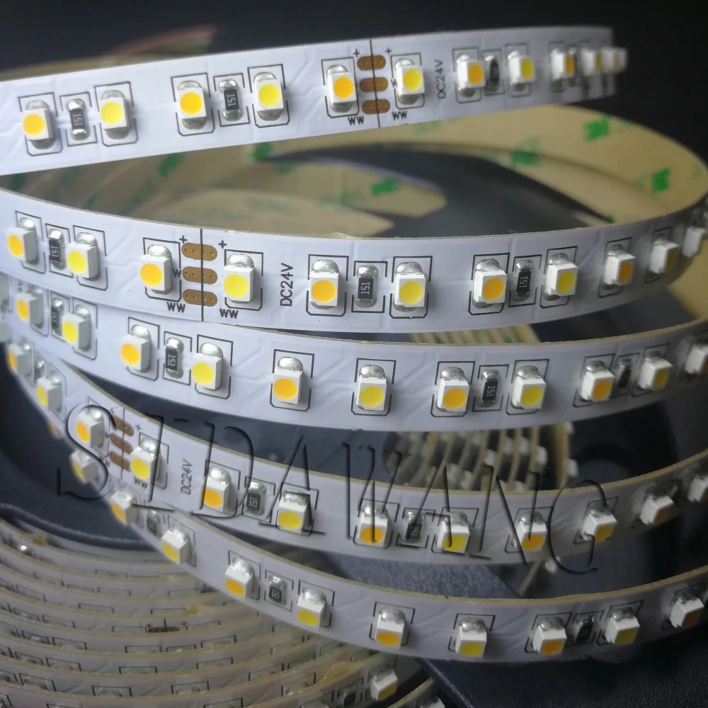 Двухцветная светодиодная ленсветильник CRI&gt95 + Ra SMD3528 CCT с регулируемой цветовой