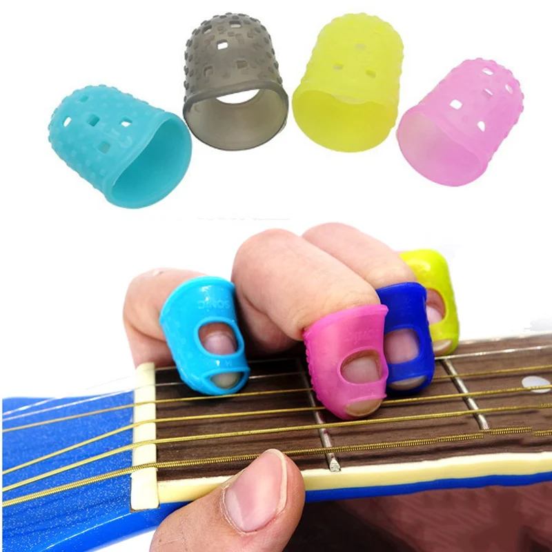 

4PCS/Lot Guitar Playing Fingertip Picks Left Hand Protector Musical Accessories Universal Color Random