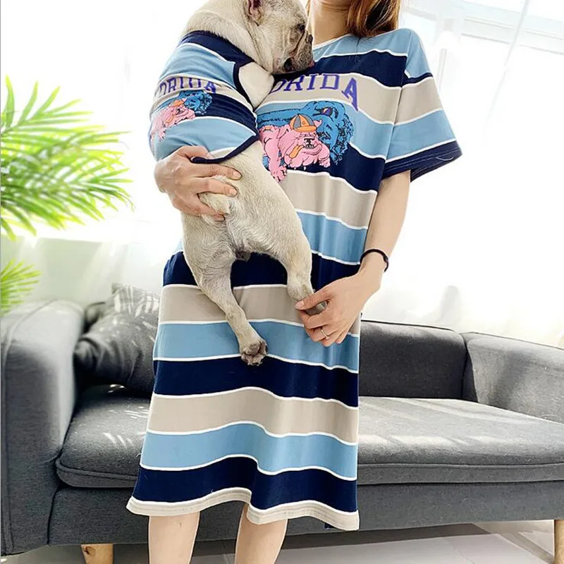 

Dog Clothes for Small Dogs Cat Print Hoodies for French Bulldog Chihuahua Clothes Dog Pet Parent-child Costume Pug Tshirt