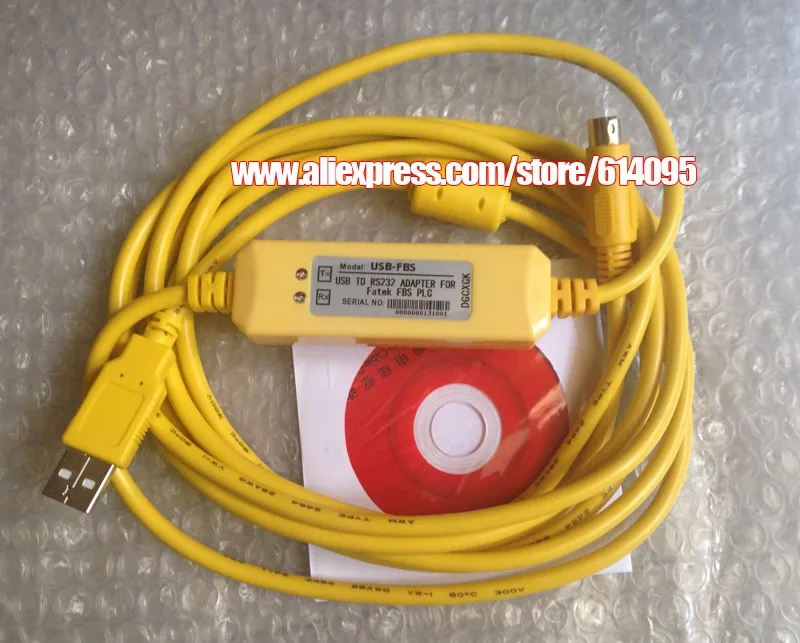 1 шт. ПЛК кабель для передачи данных USB-FBS-232P0/USB к RS232 адаптер для Fatek PLC Кабель для программирования/Поддержка WIN7 WIN8