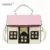 Casa Em Forma de personalidade Mulheres de Couro Saco Do Mensageiro Da Menina Design de Moda Famoso Bolsas de Ombro Mensageiro bolsa feminina
