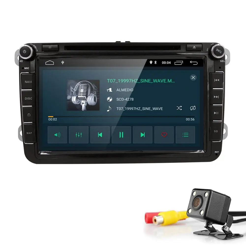 Cheap In stock Android 9.0 Car DVD radio for V W Volkswagen SKODA GOLF 5 Golf 6 POLO PASSAT B7 T5 CC JETT A TIGUAN DAB+ TPMS RDS OBD2 1