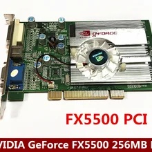Абсолютно новая видеокарта nVidia Geforce FX5500 256MB 128bit DDR VGA/DVI PCI, видеокарта, видеокарта VGA