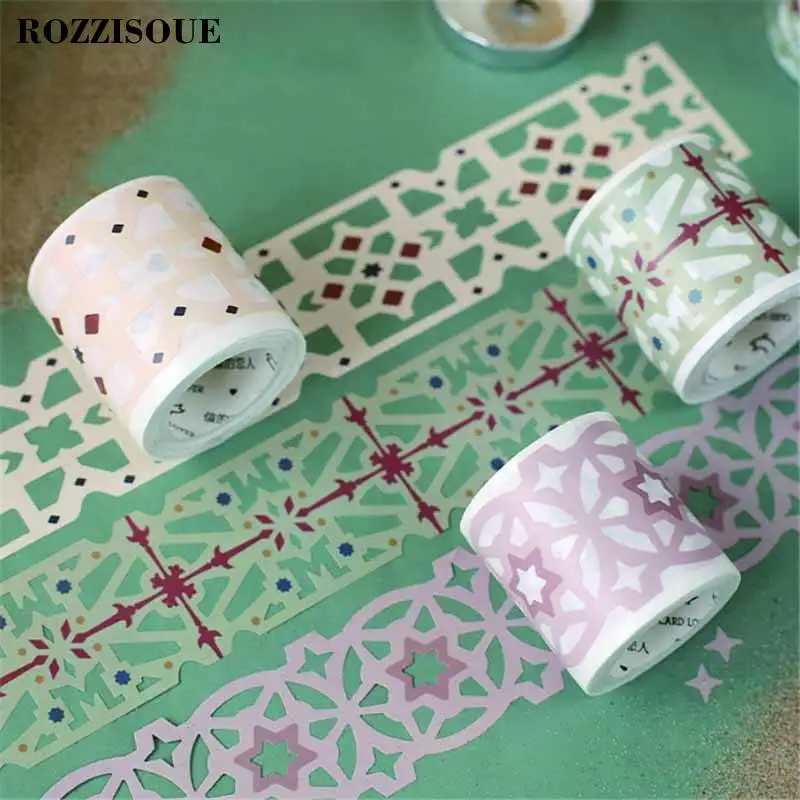 

HOT Decorative Adhesive Tape Hollow Series Washi Tape DIY Scrapbooking Sticker Food Label Masking Tape Student Stationery Gift