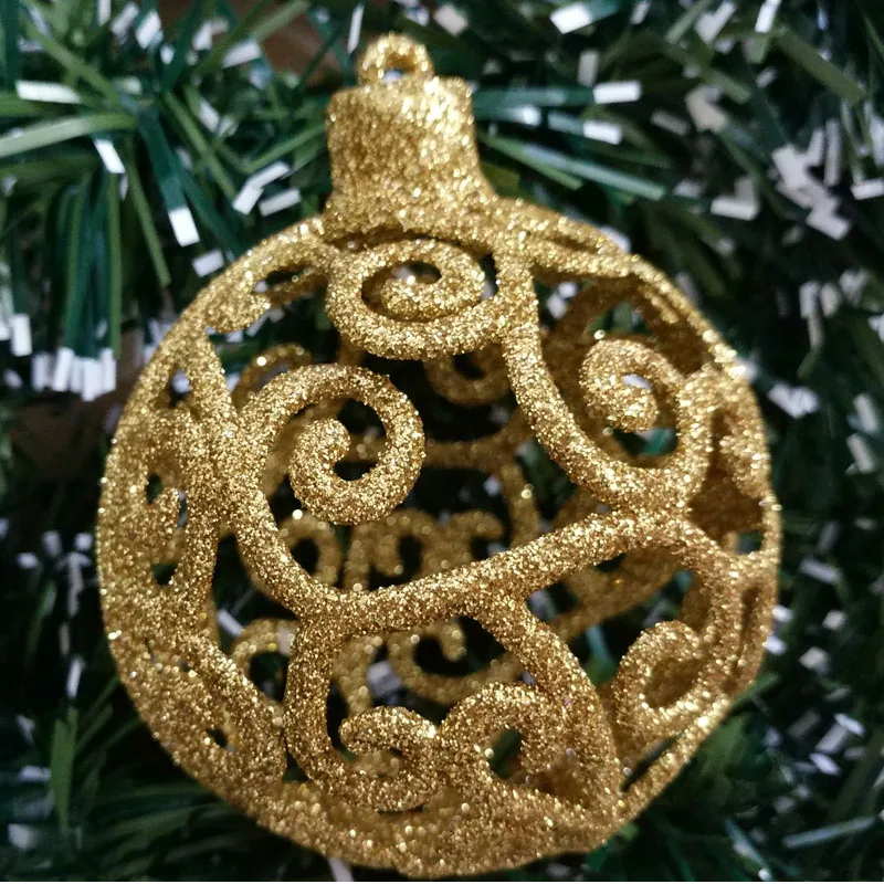 2 шт 7,5 см рождественские украшения для дома Рождественский шар Золотая Рождественская игрушка шар Свадебные украшения